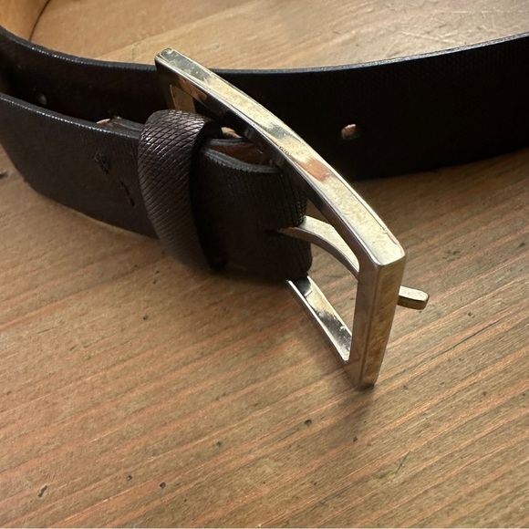 Women\'s Frank & Daniel Vintage Leather Belt brown shimmery iridescent size 75/30 main image 7
